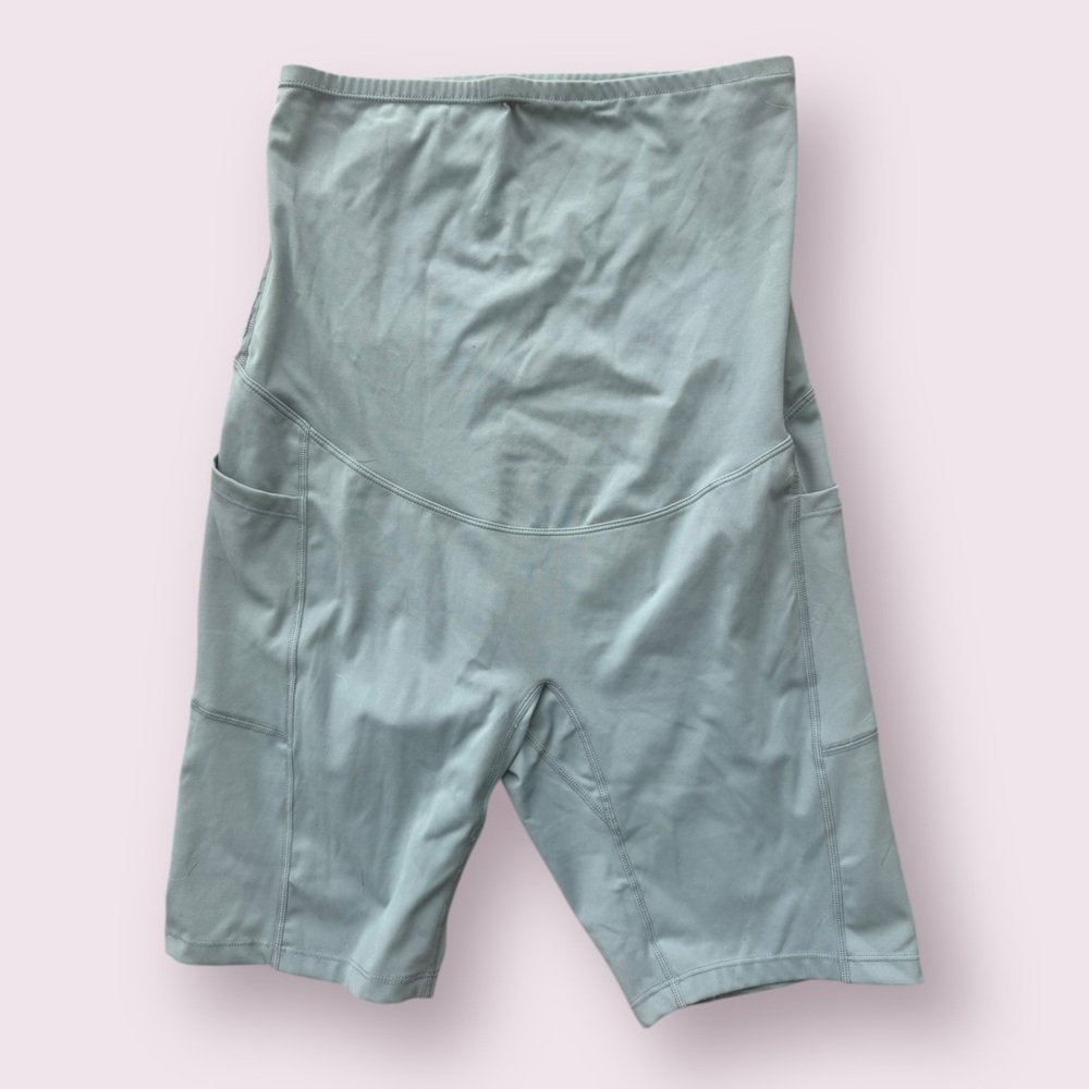 Maternity Biker Shorts - Stretch High-Rise Everyday Comfort, Size XL